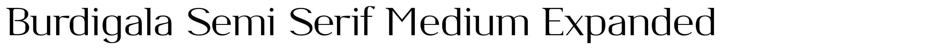 Burdigala Semi Serif Medium Expanded